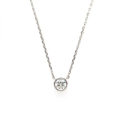 “Artemis” Double Bezel Setting Diamond Petit Necklace