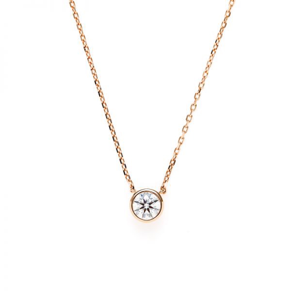 “Artemis” Double Bezel Setting Diamond Petit Necklace