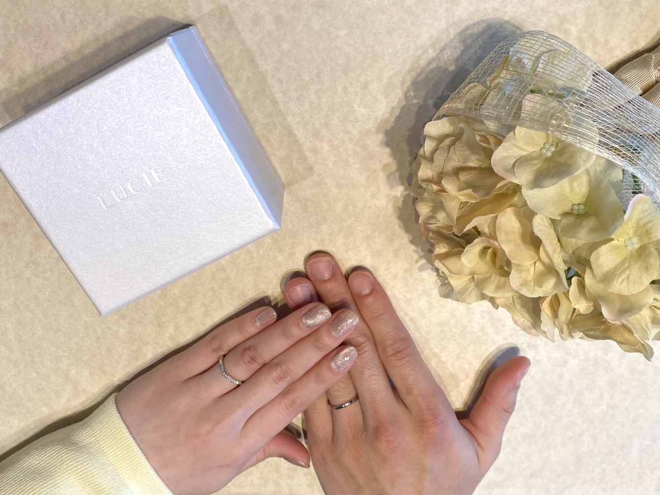 ダイヤキラキラがかわいい!ルシエの結婚指輪をお選びいただいたT様&M様