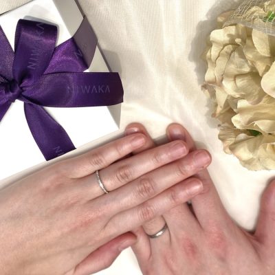 それぞれの「好き」を大切に。NIWAKAで叶えた長閑とかれんの結婚指輪