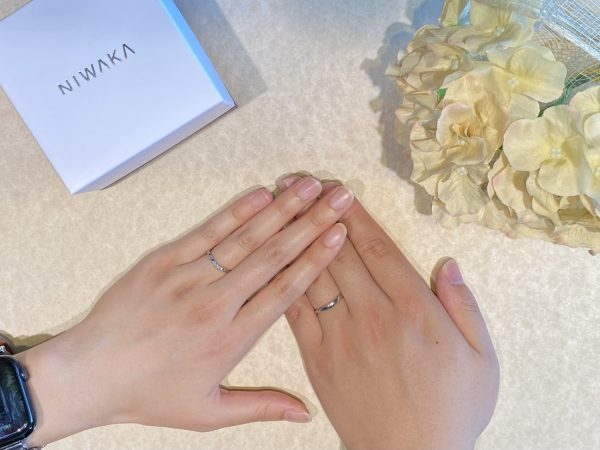 新潟でNIWAKA(にわか)の結婚指輪「白鈴」を選ばれたK様&M様