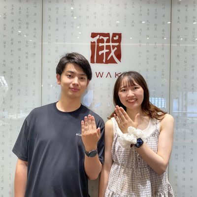 新潟でNIWAKA（にわか）の結婚指輪「白鈴」を選ばれたK様＆M様
