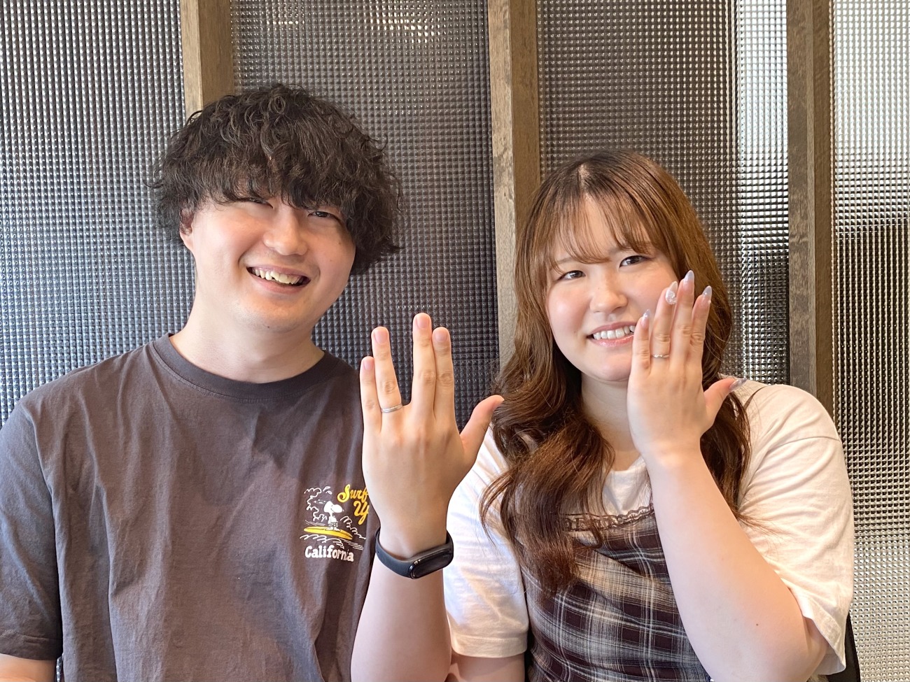 8月8日の入籍日に間に合った!それぞれ好きなnocurの結婚指輪を選んだ新潟カップル