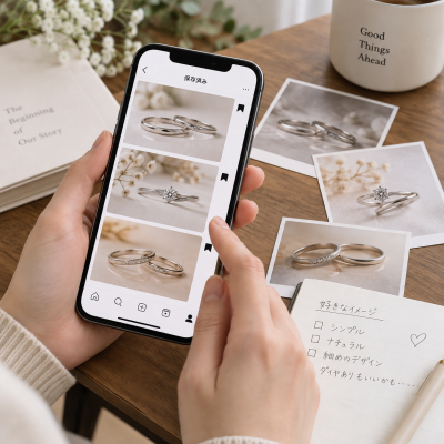Instagramやホームページで気になる画像を2〜3枚保存する